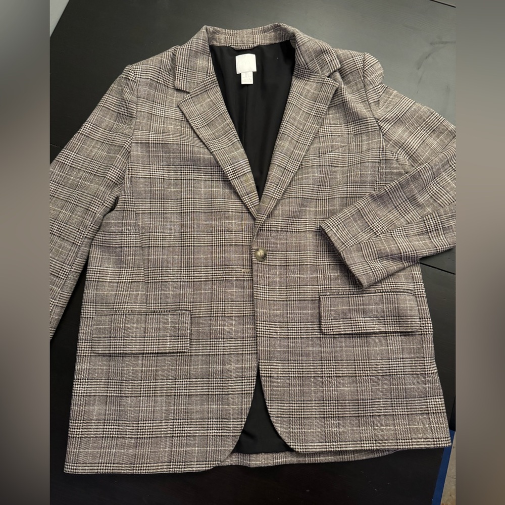 H&M Plaid Blazer Large